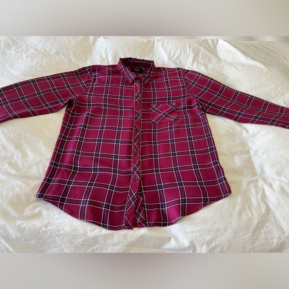 Rails | Women’s Plaid Long Sleeve Shirt | Merlot Navy White | Size Large
